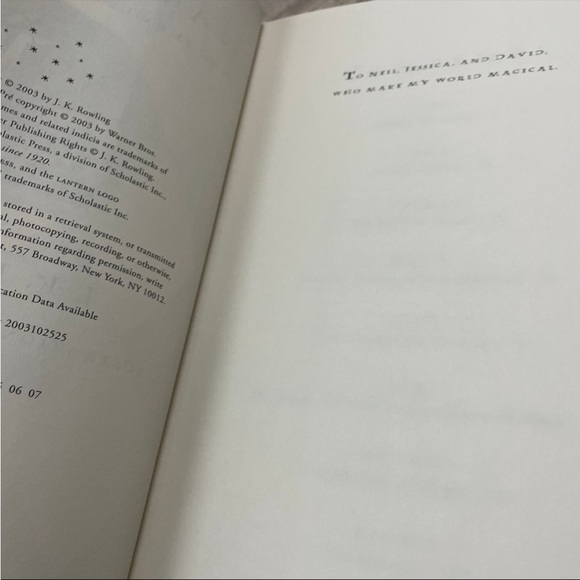 1st Edition 1st Printing HARRY POTTER And The Order of the Phoenix HC/DJ Book - Picture 9 of 11